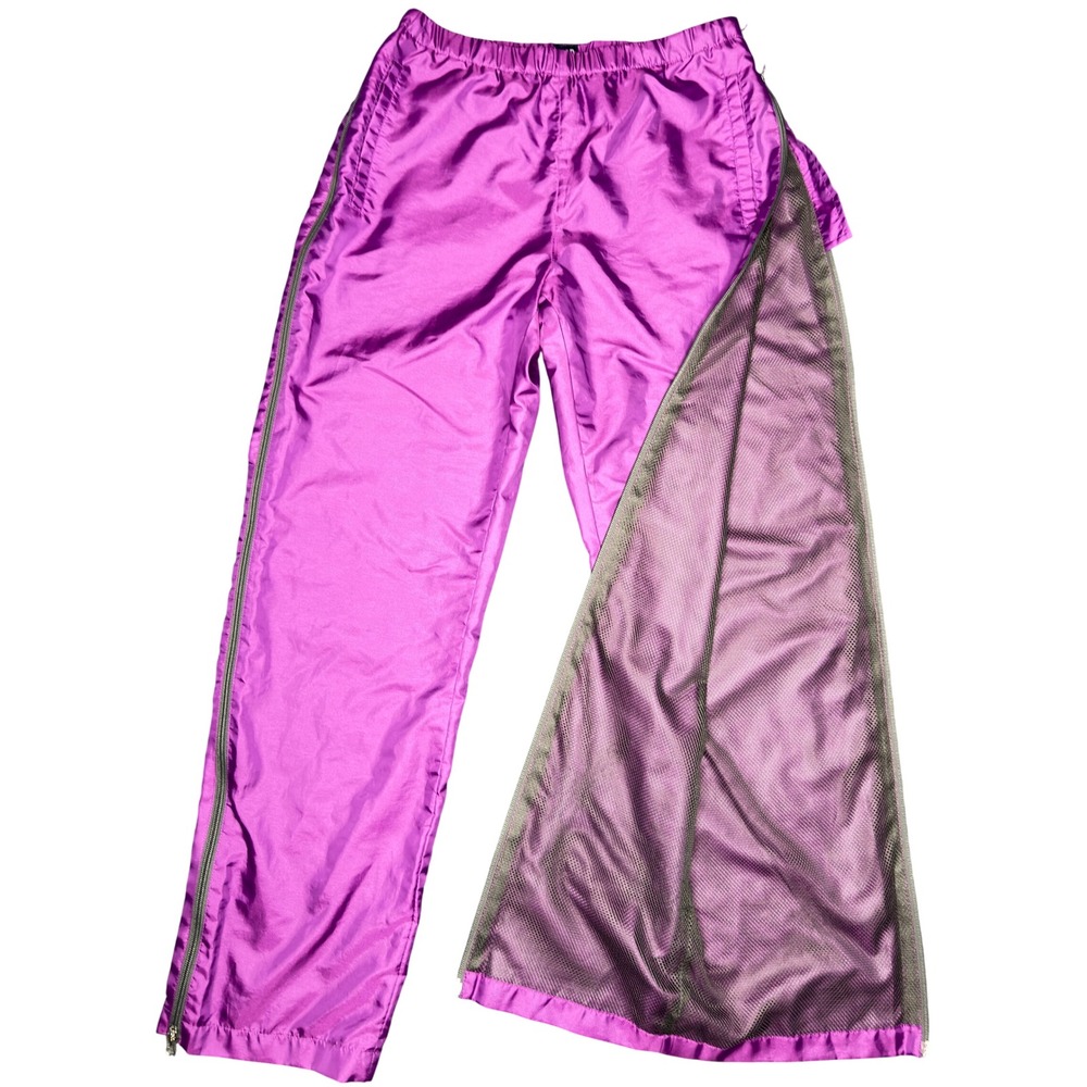 Vintage Gap Track Pants Size 6 Purple Full Side Zip Mesh Lined Windbreaker